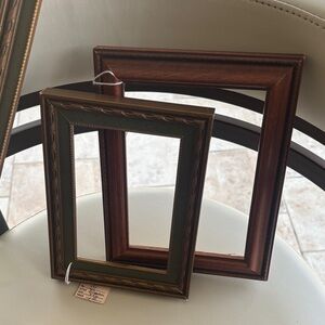 Vintage Elegant Brown and Green Picture Frame Set